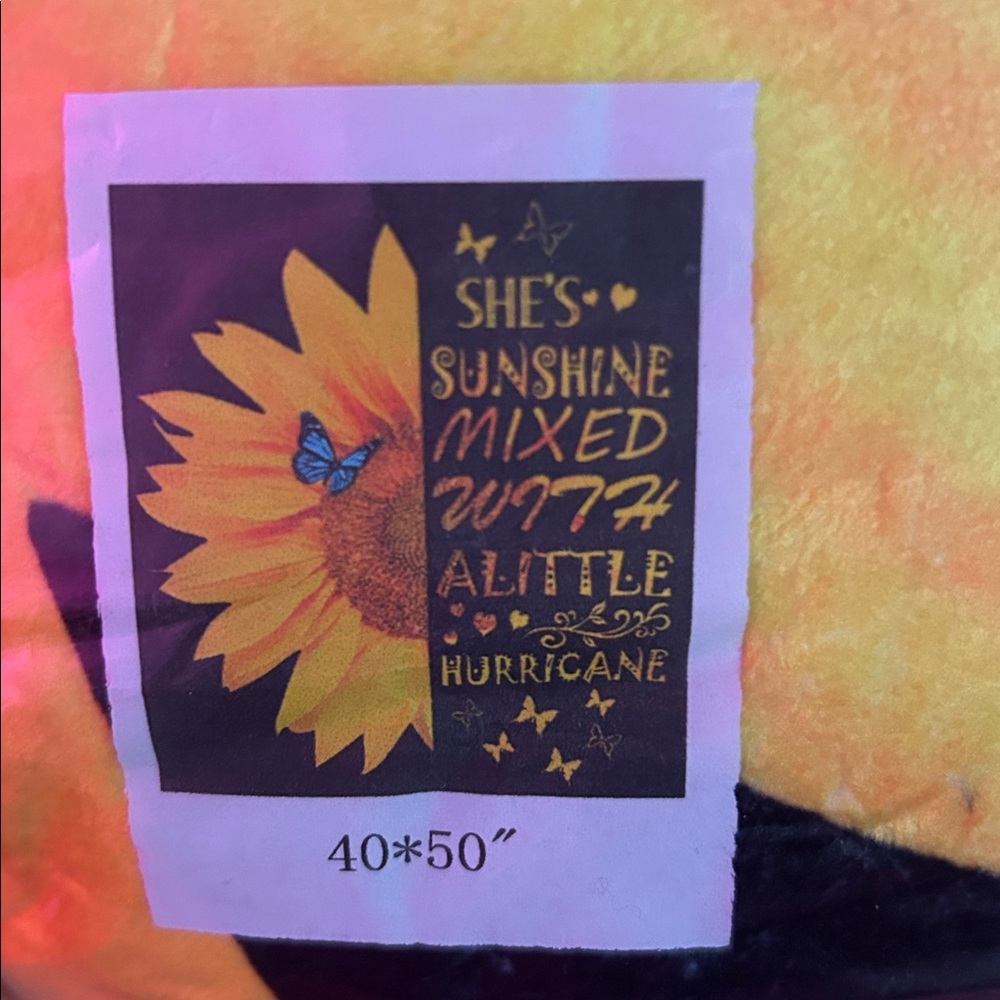 Sunflower 🌻 40"x50" Blanket, NEW